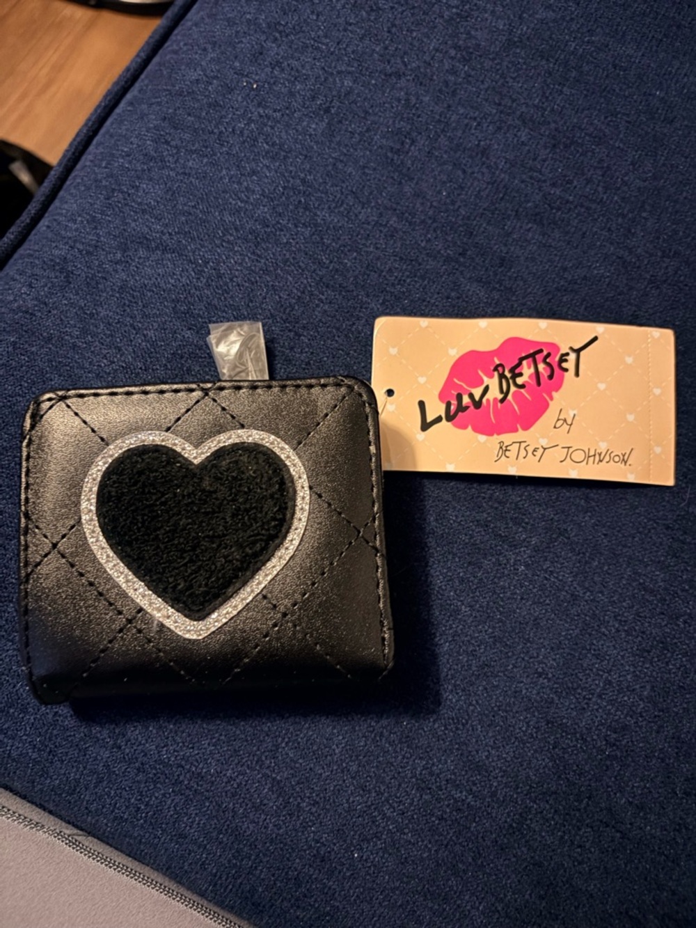 LUV Betsey by Betsey Johnson black quilted wallet